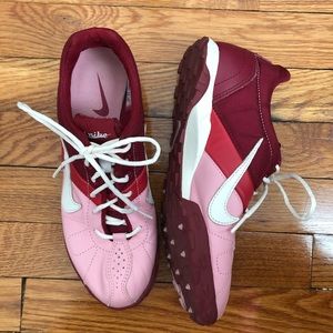 NIKE red and pink track sneakers. Womens size 8.5.